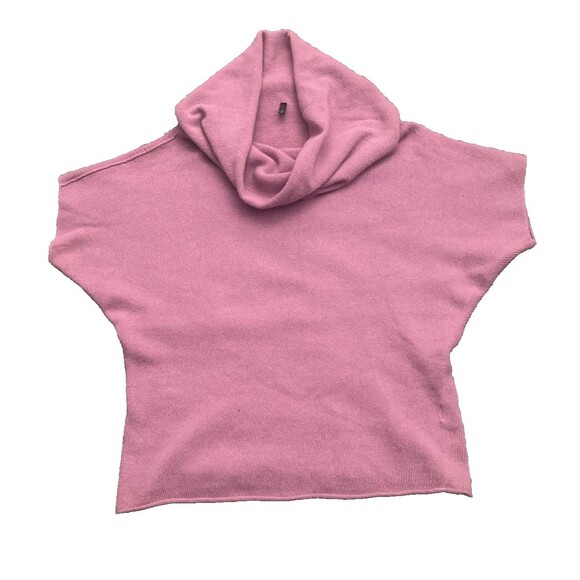 Vintage Benetton Cowl Neck Sweater Womens OS / MED Pink Wool Y2K Read Descriptio - Picture 1 of 11